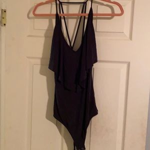 Express bodysuit with flounce front